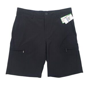 Izod Golf Cargo Shorts Swing Flex 9" Stretch 6 Pocket Black Mens Size 30 NWT $70